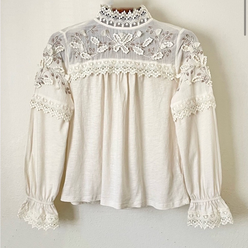 Anthropologie Cotton Top Sleeve